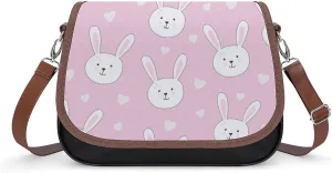 Rabbit Crossbody Bag Anti-Theft Side Shoulder Bags Adjustable Leather Messenger Bag Unisex