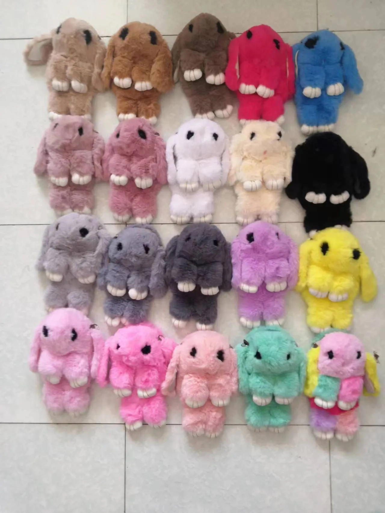 Rabbit Pattern Bunny Imitation Rex Plush Crossbody Bags