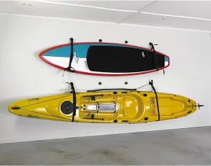 RAILBLAZA Kayak Wall Mount Sling Storage for SUPs, Canoes, Windsurfers and Kayaks to Store in Garages or Sheds
