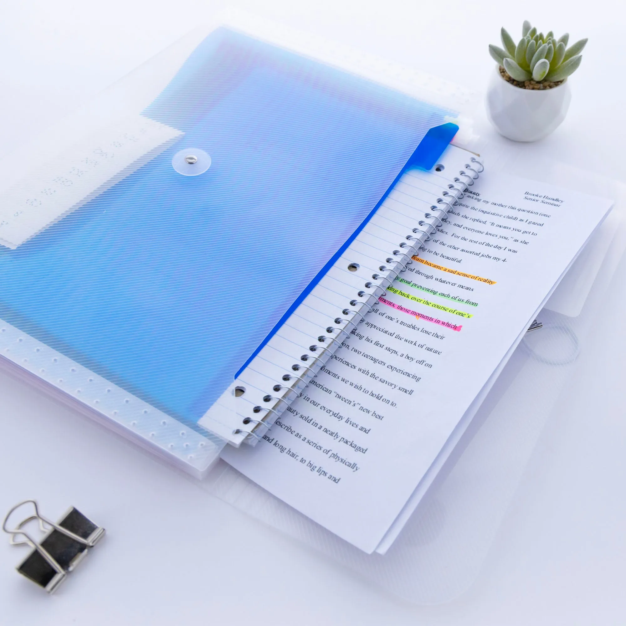 Rainbow 7-Pocket A4/Letter Size Poly Expanding File