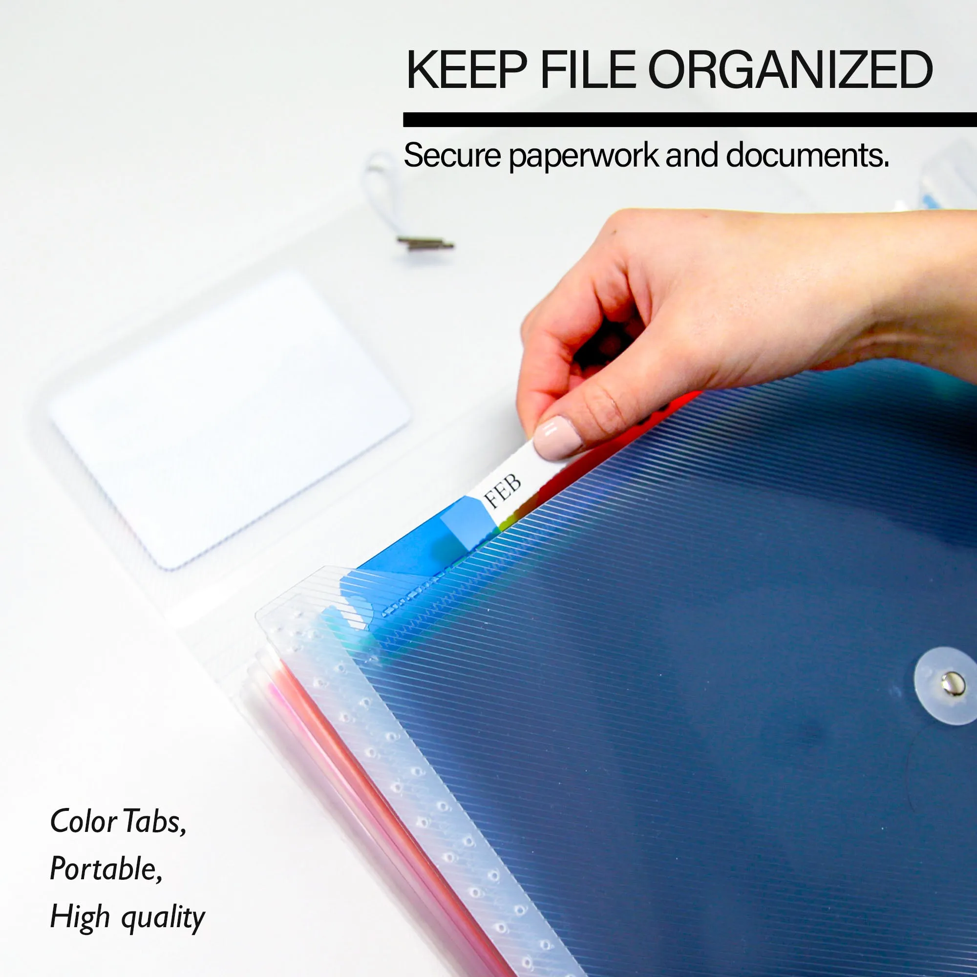 Rainbow 7-Pocket A4/Letter Size Poly Expanding File