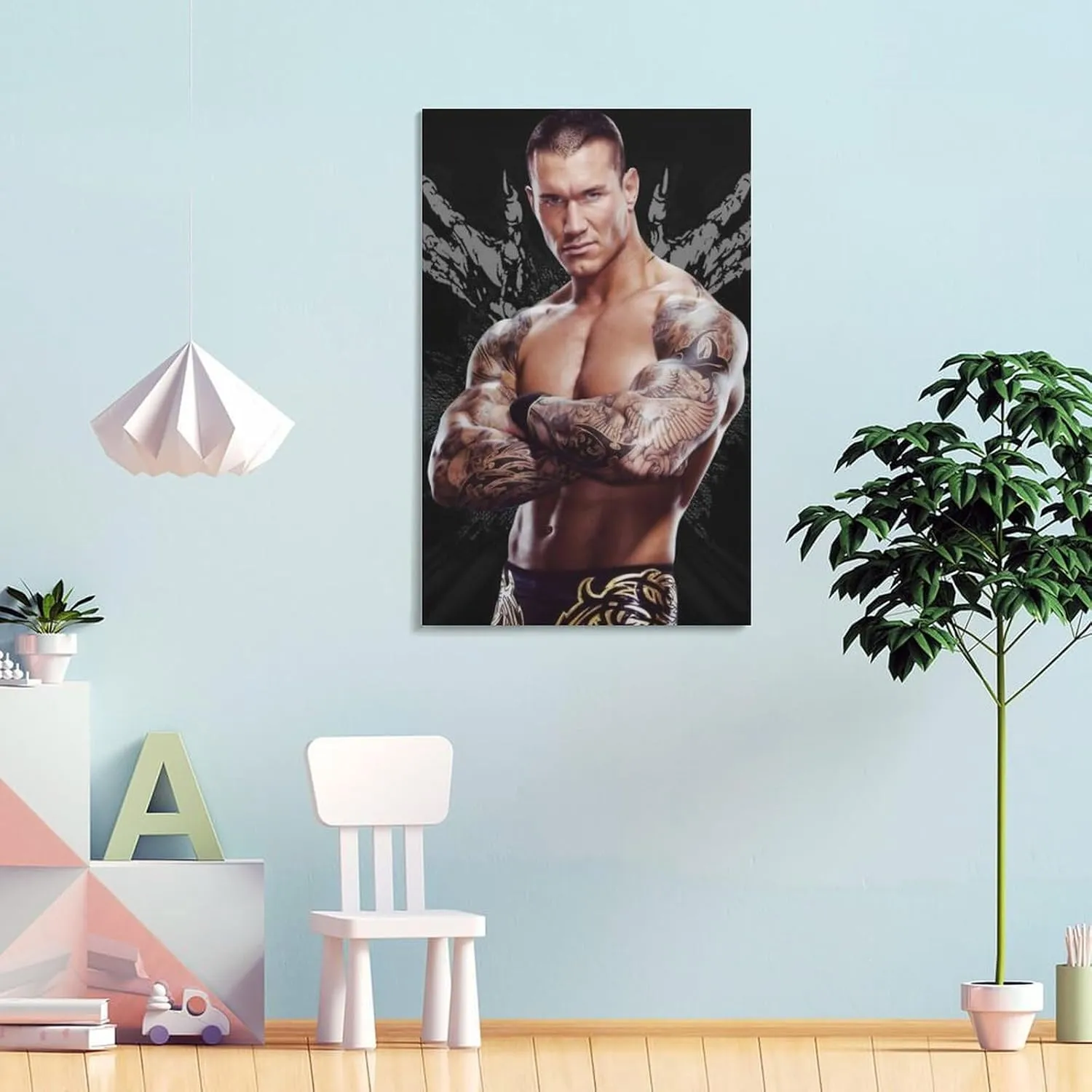 Randy Orton Wrestler Wrestler Snake Canvas Poster (14) Wall Art Poster Scroll Canvas Painting Picture Living Room Decor Home Framed/Unframed 12x18inch(30x45cm)