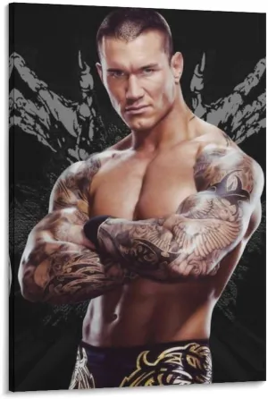 Randy Orton Wrestler Wrestler Snake Canvas Poster (14) Wall Art Poster Scroll Canvas Painting Picture Living Room Decor Home Framed/Unframed 12x18inch(30x45cm)