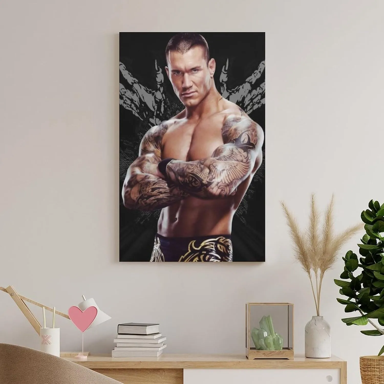 Randy Orton Wrestler Wrestler Snake Canvas Poster (14) Wall Art Poster Scroll Canvas Painting Picture Living Room Decor Home Framed/Unframed 12x18inch(30x45cm)