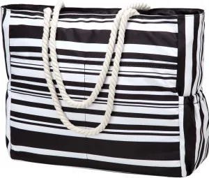 RAVUO Beach Bags, Extra Large Women Tote with Zip Summer Holiday Handbags with Multiple Pockets for Family