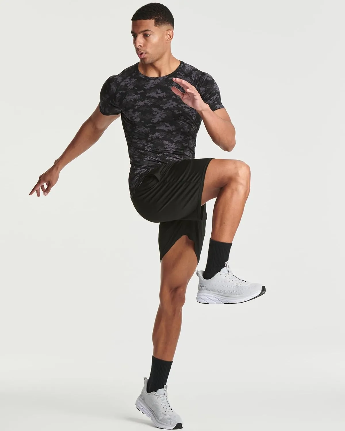Real Essentials 4 Pack: Men's Short Sleeve Compression T-Shirt Base Layer Undershirt Athletic Top (Available in Big & Tall)