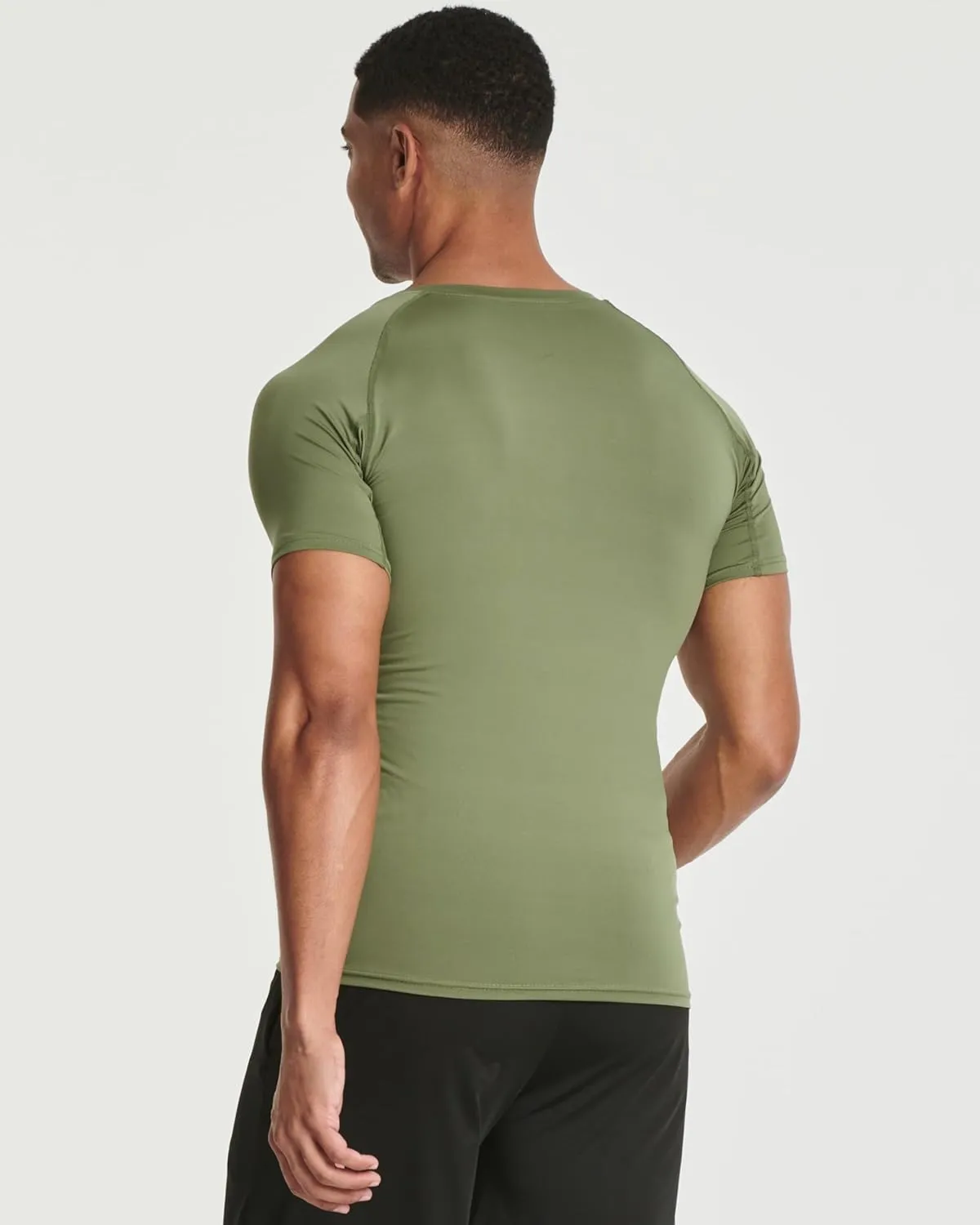 Real Essentials 4 Pack: Men's Short Sleeve Compression T-Shirt Base Layer Undershirt Athletic Top (Available in Big & Tall)