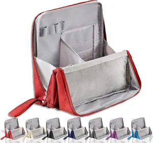 Relevanton Standing Makeup Bag,Stand Up Makeup Bag,Vertical Makeup Organizer Bag,Doresty Standing Make Up Bag Portable, Large Capacity (#7)