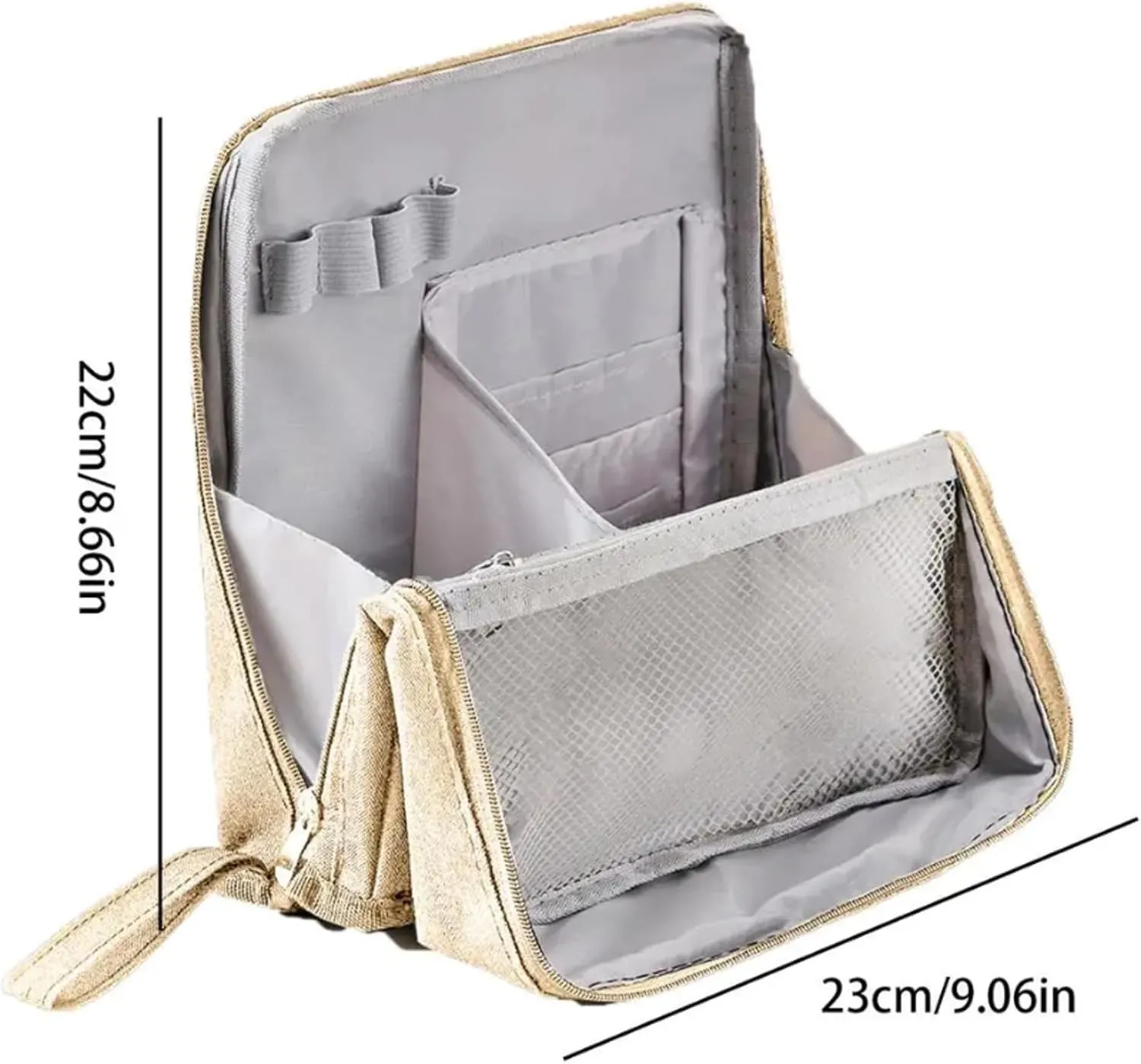 Relevanton Standing Makeup Bag,Stand Up Makeup Bag,Vertical Makeup Organizer Bag,Doresty Standing Make Up Bag Portable, Large Capacity (#7)
