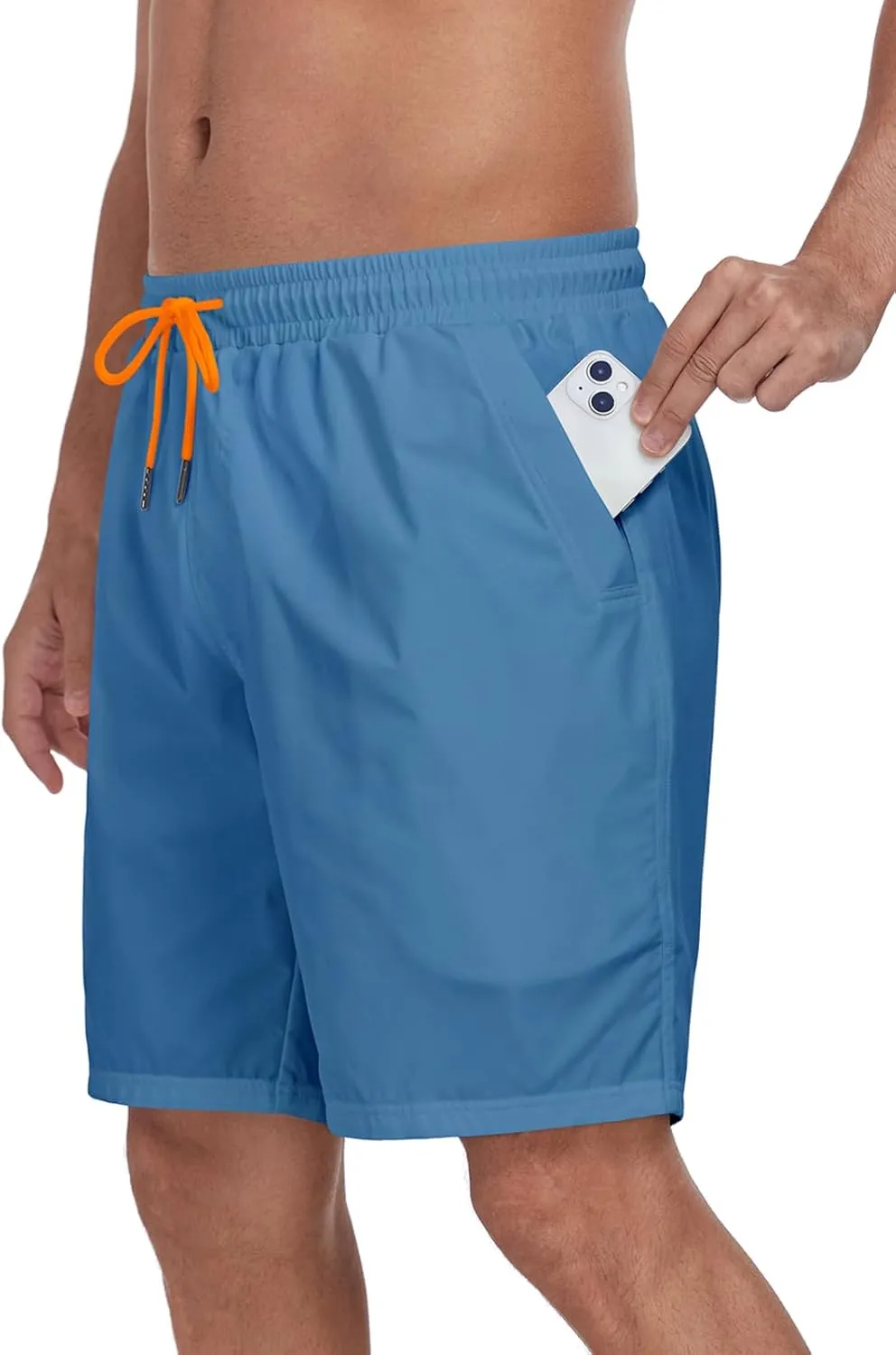 RELLECIGA Men's Board Shorts Quick Dry 9 Inch Swim Trunk with Mesh Lining