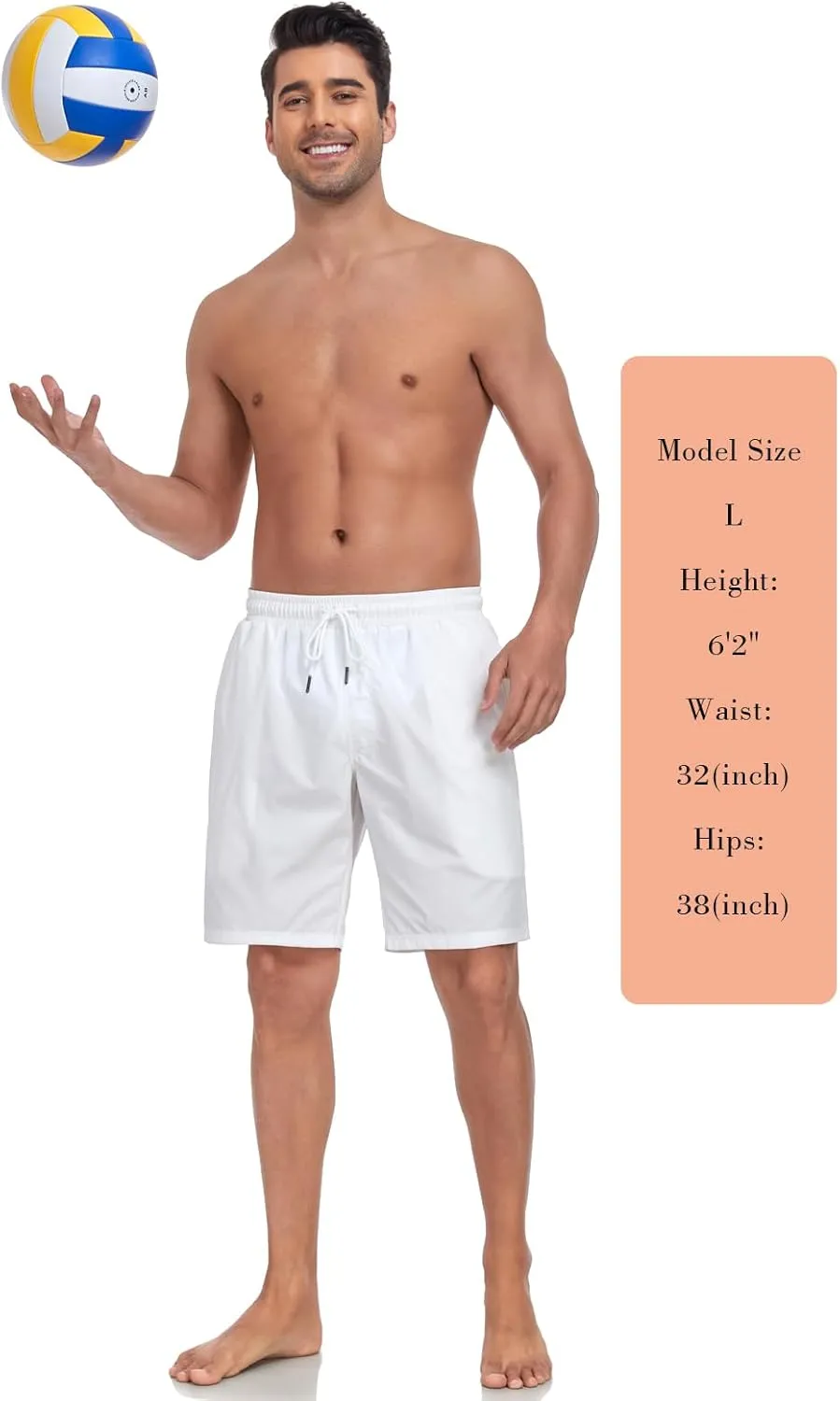 RELLECIGA Men's Board Shorts Quick Dry 9 Inch Swim Trunk with Mesh Lining