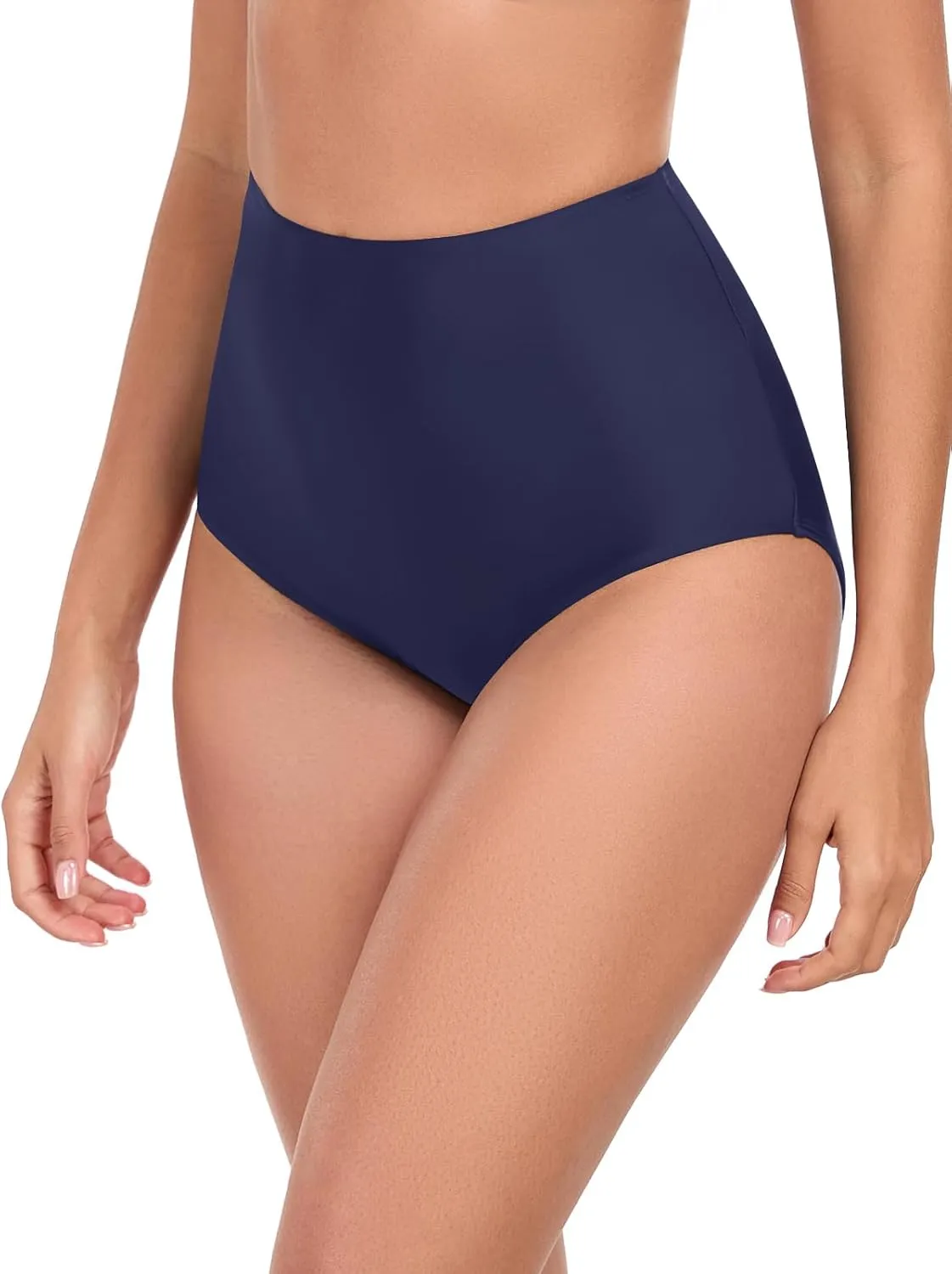 RELLECIGA Women's High Waisted Bikini Bottom Full Coverage Tummy Control Swimsuit Bottoms