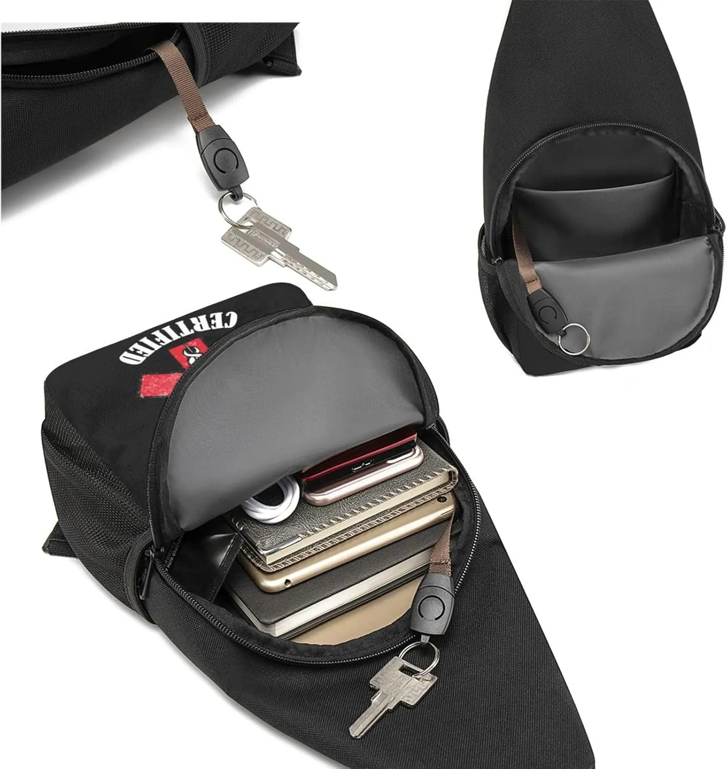 Rescue Diver Certified，Fashion One-Shoulder Bag，Anti-Theft Crossbody Shoulder Chest Bag