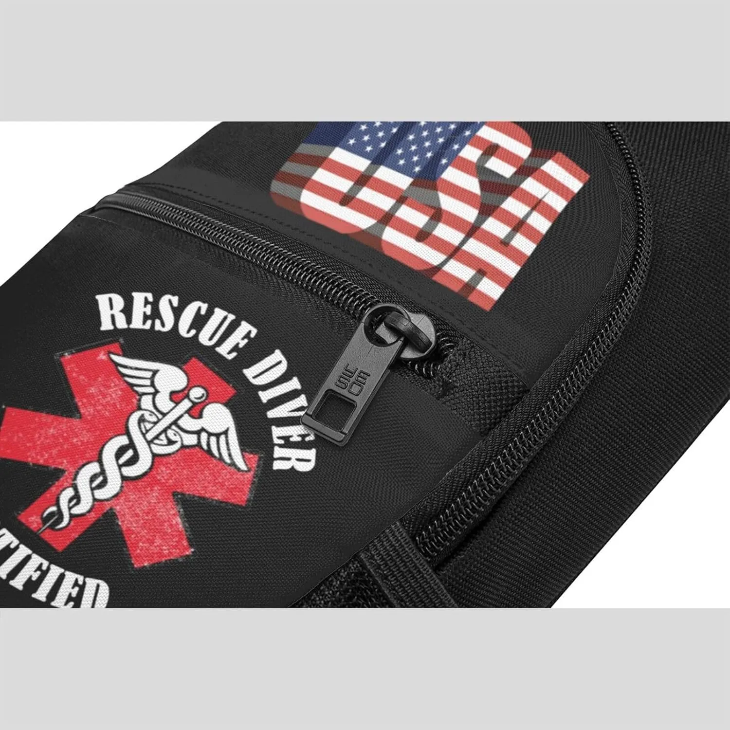 Rescue Diver Certified，Fashion One-Shoulder Bag，Anti-Theft Crossbody Shoulder Chest Bag