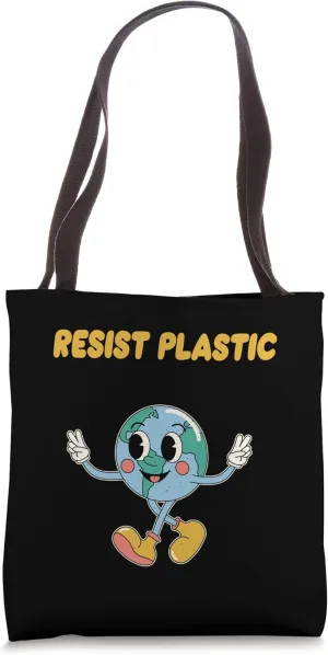 Resist Plastic Ecology Lifestyle Ecosystem Habits Tote Bag