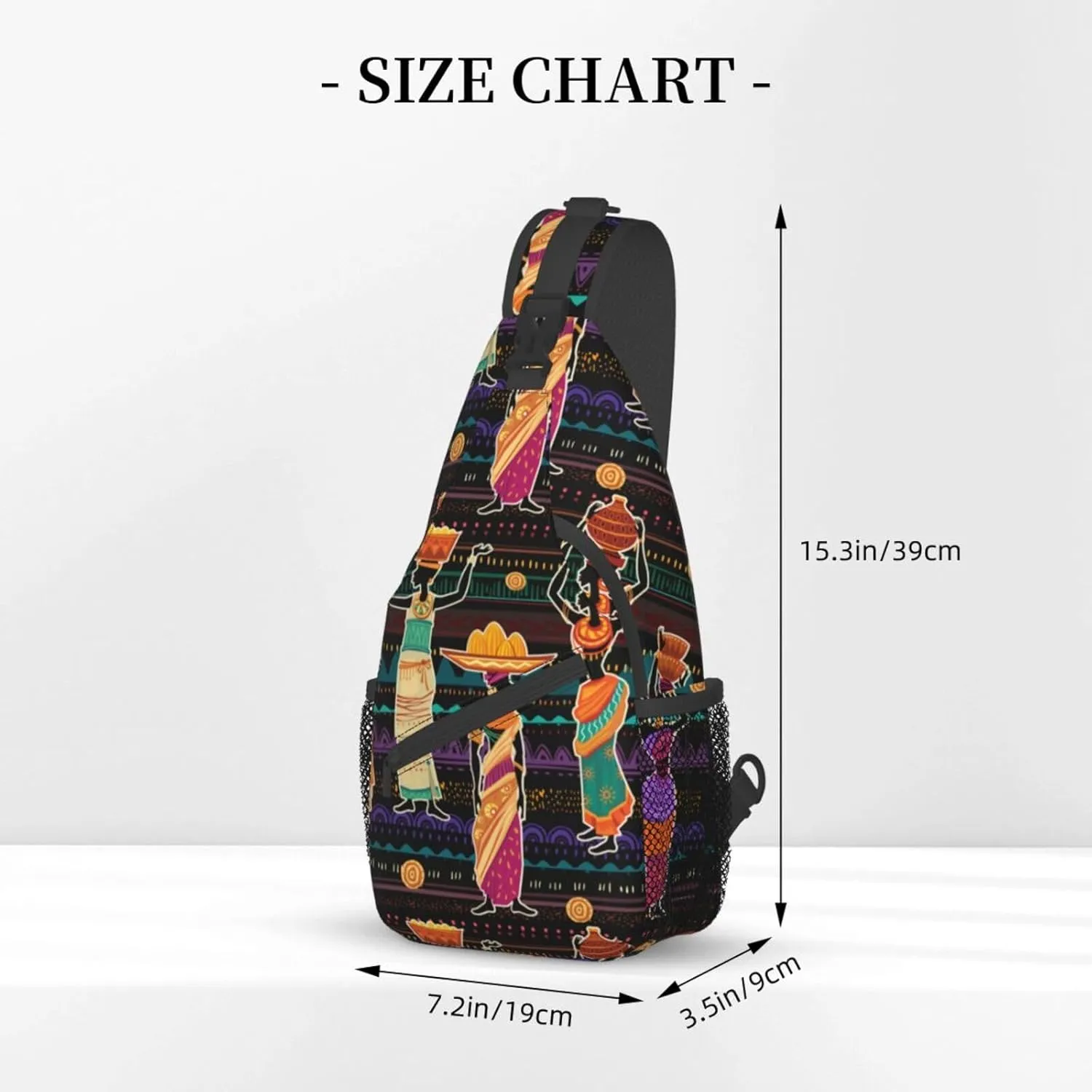 Retro African Tribe Sling Backpack African Multipurpose Crossbody Chest Bag Shoulder Bag Travel Hiking Daypack Bag