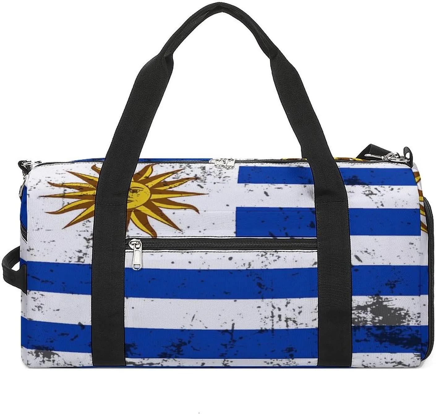 Retro Uruguay Flag Gym Bag-Workout Organizer with Water Resistant Compartments for Gym Lovers