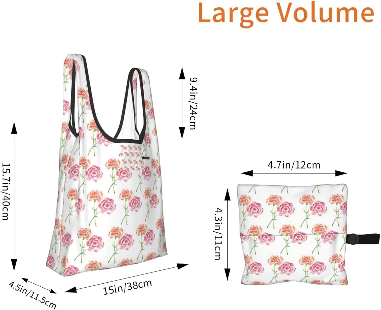 Reusable Grocery Shopping Bags Foldable, Suitble Shopping Holiday Trip, Mother's Day for Mom Cupcakes