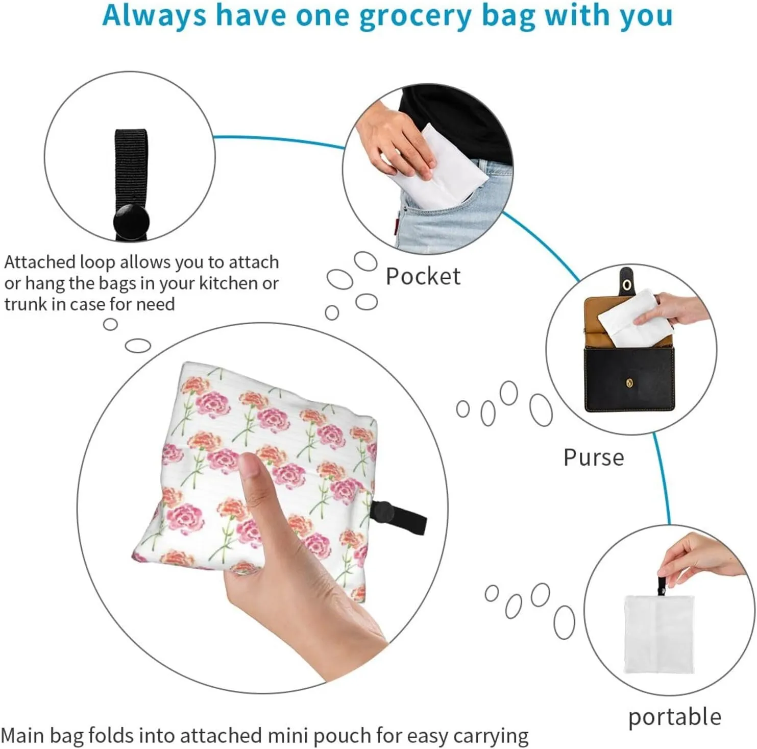 Reusable Grocery Shopping Bags Foldable, Suitble Shopping Holiday Trip, Mother's Day for Mom Cupcakes