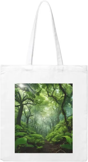 Reusable Heavy-Duty Canvas Tote Bag, Tropical Rainforest handbag 15.75x13.87 Inch, Large Eco-Friendly Shopping Tote for Travel, Gym, Gifts, Machine Washable