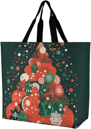 Reusable Shopping Bags Handmade Metal Clock Grocery Bag Foldable Washable Tote Bag
