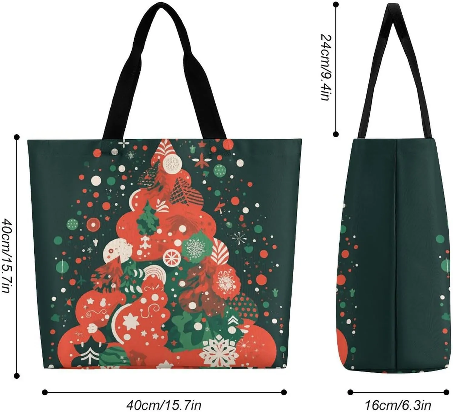 Reusable Shopping Bags Handmade Metal Clock Grocery Bag Foldable Washable Tote Bag