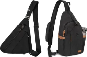RFID Sling Bag for Women Men and Anti Theft Crossbody Bag with Tunnel Lock Zipper(S)