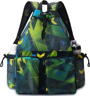 RHCPFOVR Mesh Swim Bags for Swimmers - Drawstring Backpack for Women Men Girls Swim Team Gear Swimming Beach Gym Bag Sports Pool