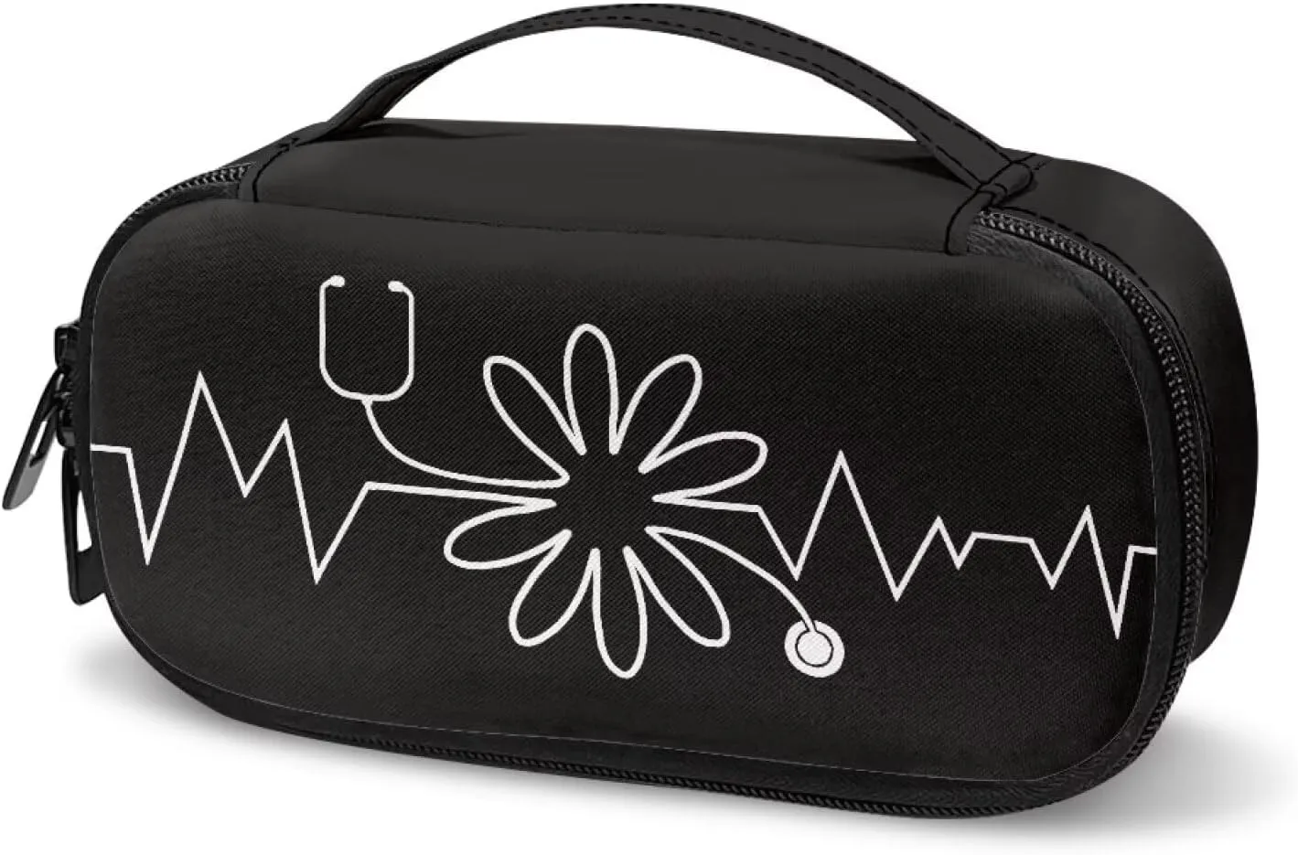 Rnyleeg Black Insulin Travel Case for Nurse Doctor Large Diabetic Travel Bag for Insulin Pens Ensure Diabetes Care Insulin Bag for Daily Life Trip