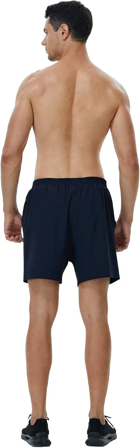 Roadbox Men's 5 Inch Running Athletic Quick Dry Shorts with Pockets for Workout Gym Exercise
