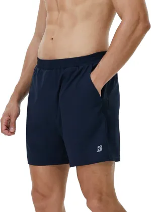 Roadbox Men's 5 Inch Running Athletic Quick Dry Shorts with Pockets for Workout Gym Exercise