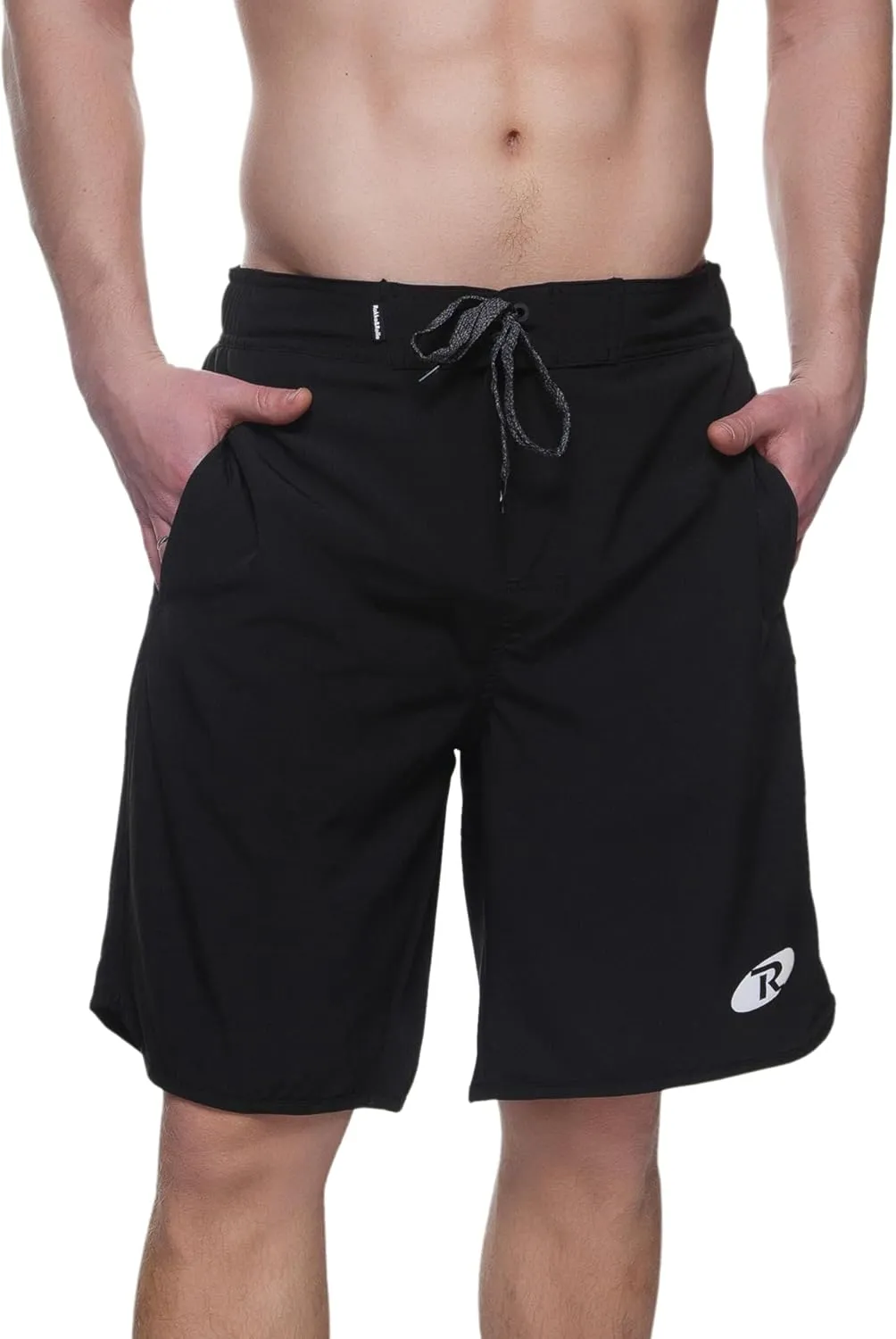 Rokka&Rolla Men's Swim Trunks Quick Dry Stretch Beach Shorts Swimwear Bathing Suit with Mesh Lining