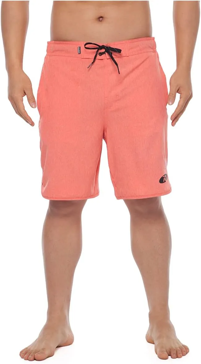 Rokka&Rolla Men's Swim Trunks Quick Dry Stretch Beach Shorts Swimwear Bathing Suit with Mesh Lining