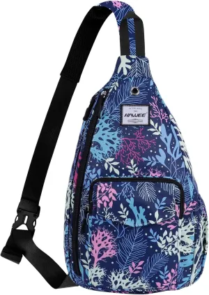 Rope Sling Bag for Women Men Casual Cross Body Daypack Backpack Adjustable Strap Water Repellent for Travel/Sport