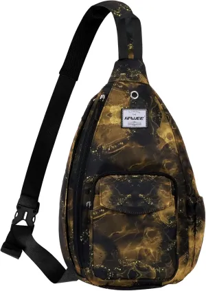Rope Sling Bag for Women Men Casual Cross Body Daypack Backpack Adjustable Strap Water Repellent for Travel/Sport