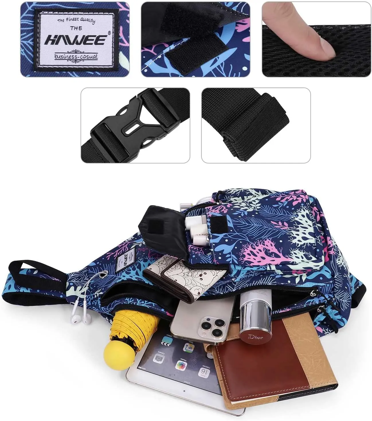Rope Sling Bag for Women Men Casual Cross Body Daypack Backpack Adjustable Strap Water Repellent for Travel/Sport