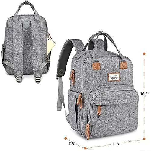 Ruvalino Classic Diaper Bag Backpack - Gray
