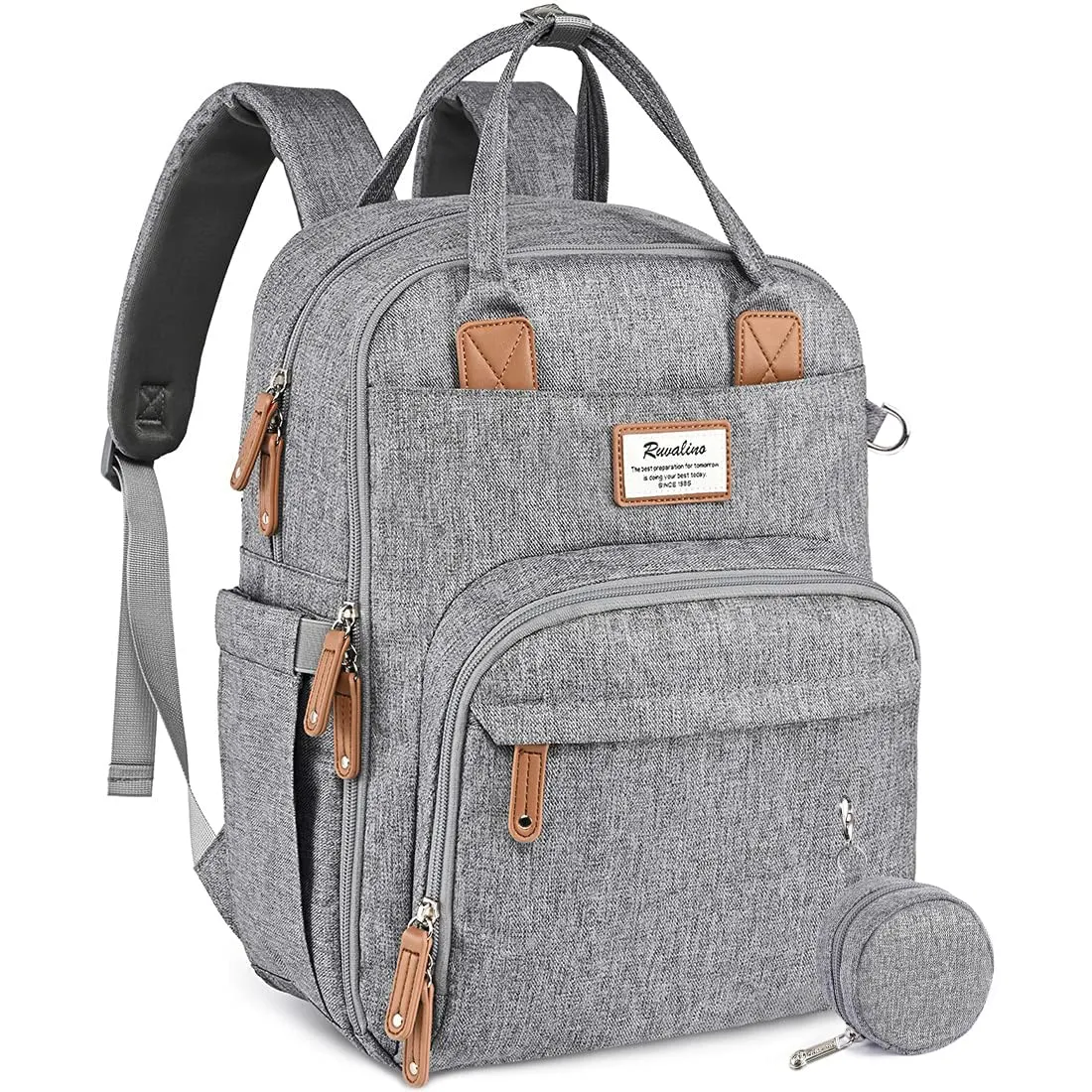 Ruvalino Classic Diaper Bag Backpack - Gray
