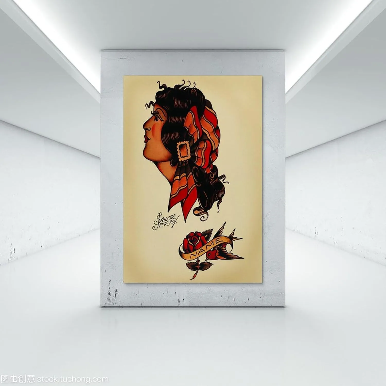Sailor Jerry Tattoo Large Poster Art Poster Decorative Painting Canvas Wall Art Living Room Posters Bedroom Painting 12x18inch(30x45cm) Unframe-style