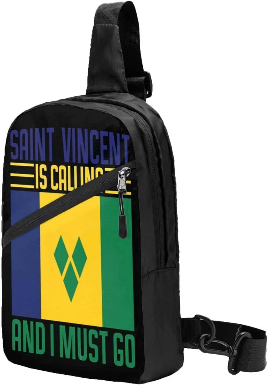 Saint Vincent is calling and I must go Crossbody Bag Portable Sling Bags Foldable Chest Daypack Reusable Sports Shoulder Backpack Diagonally Casual Rucksack Travel Bag