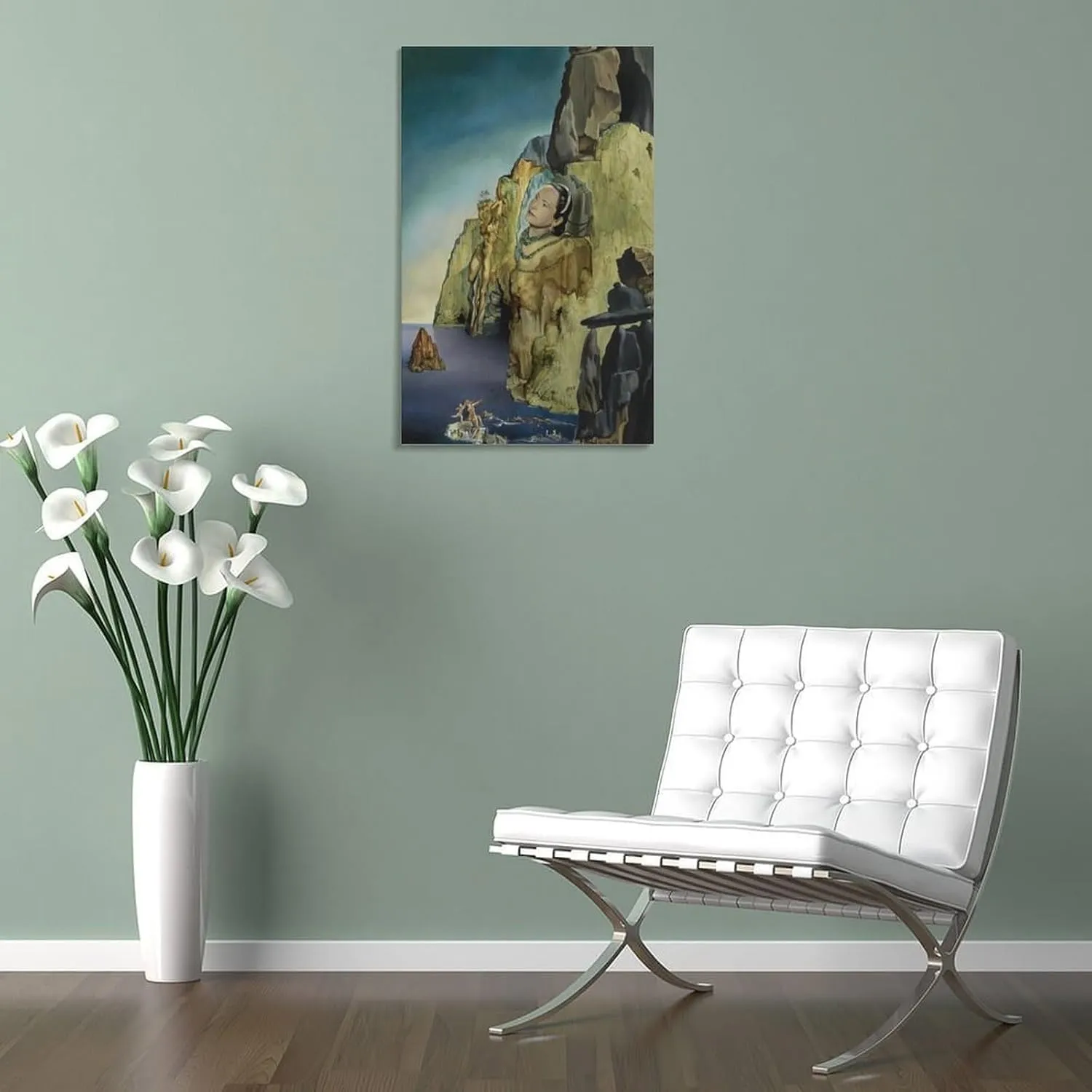 Salvador Dali Poster Portrait of The Princess Arthchild Gourielli Helena Rubinstein (1943) Canvas Art Poster And Wall Art Picture Print Modern Family Bedroom Decor Posters 12x18inch(30x45cm)