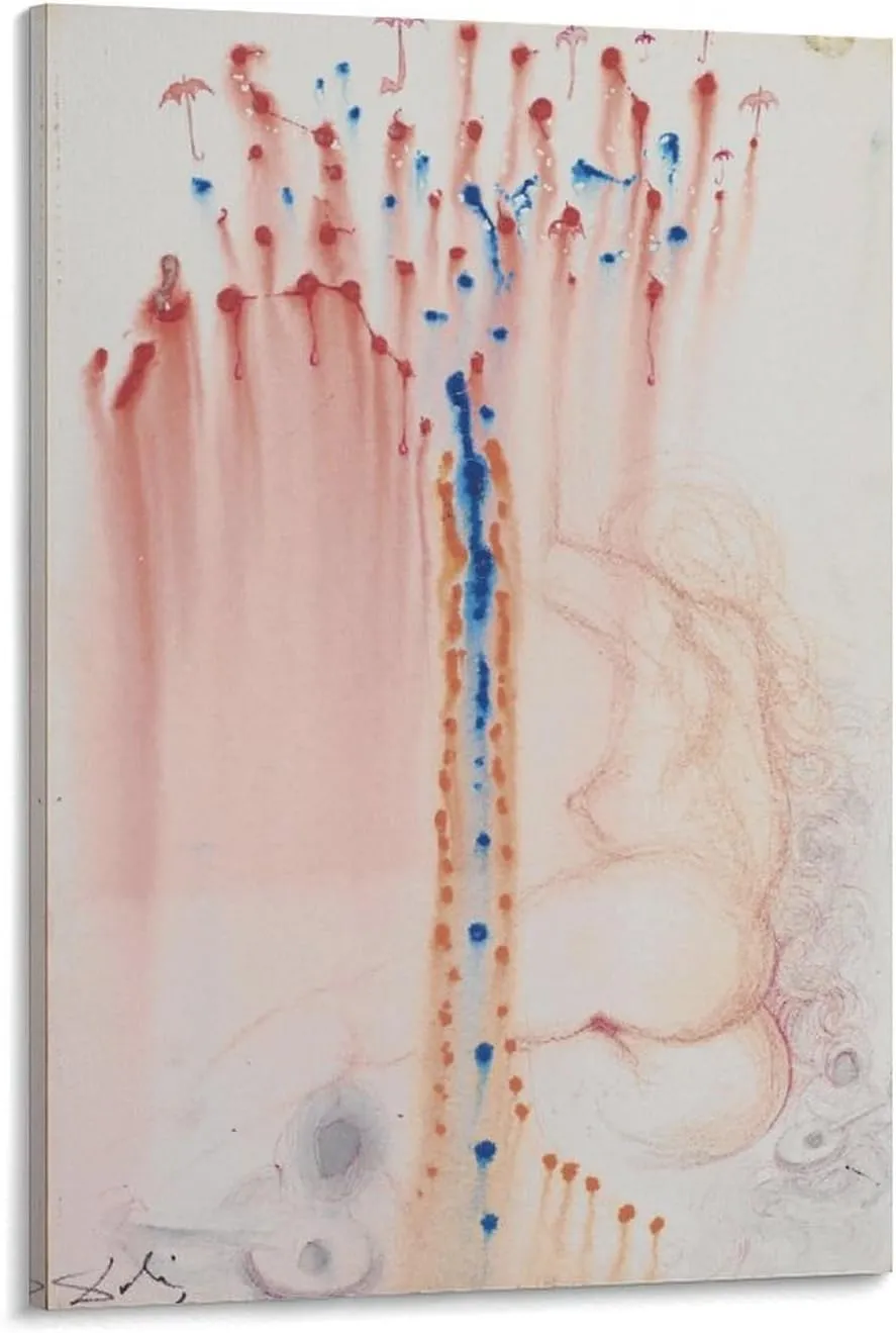 Salvador Dali Prints, Deesse De La Pluie, C1966 Posters Wall Art Painting Canvas Gift Living Room Prints Bedroom Decor Poster Artworks 20x30inch(50x75cm)