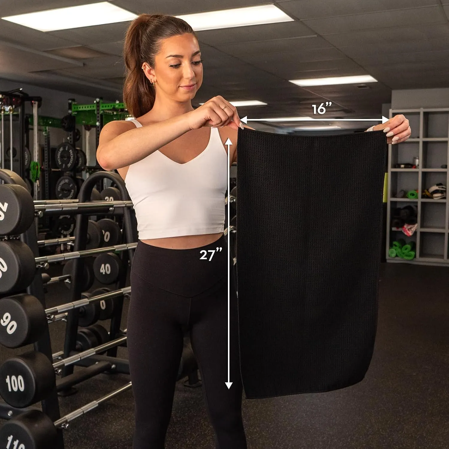 S&T INC. Microfiber Gym Towels, Yoga Towel for Home and Gym Bag, 16 Inch x 27 Inch, 6 Pack