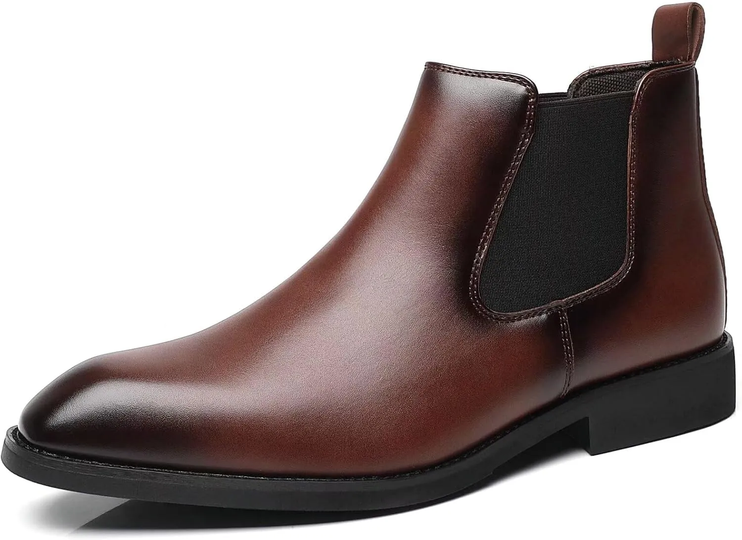 SANNAX Men's Chelsea Boots Classic Business Leather Shoes Casual Dress Ankle Boot