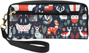 Scandinavian Animals Print Cosmetic Makeup Bag â€“ Travel Toiletry Organizer, Perfect for Women's Storage and Business Trips