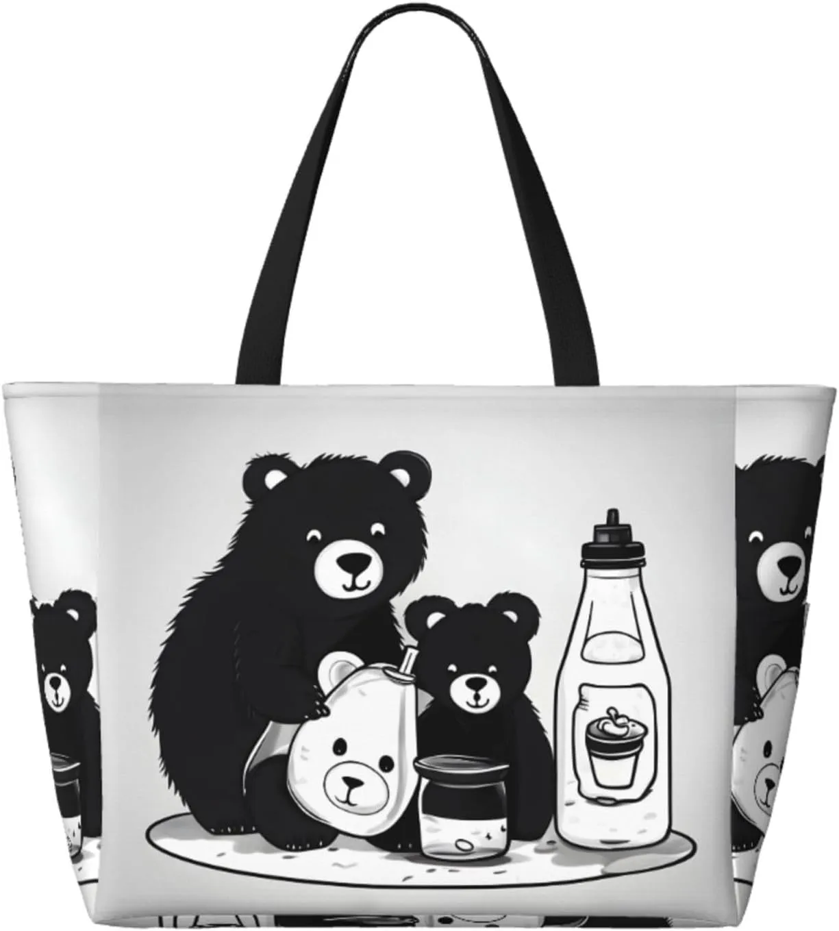 Science Fiction Future Spacious Large Capacity Beach Travel Bag - Foldable Beach Bag Tote Bag With Zipper