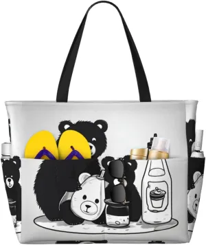 Science Fiction Future Spacious Large Capacity Beach Travel Bag - Foldable Beach Bag Tote Bag With Zipper