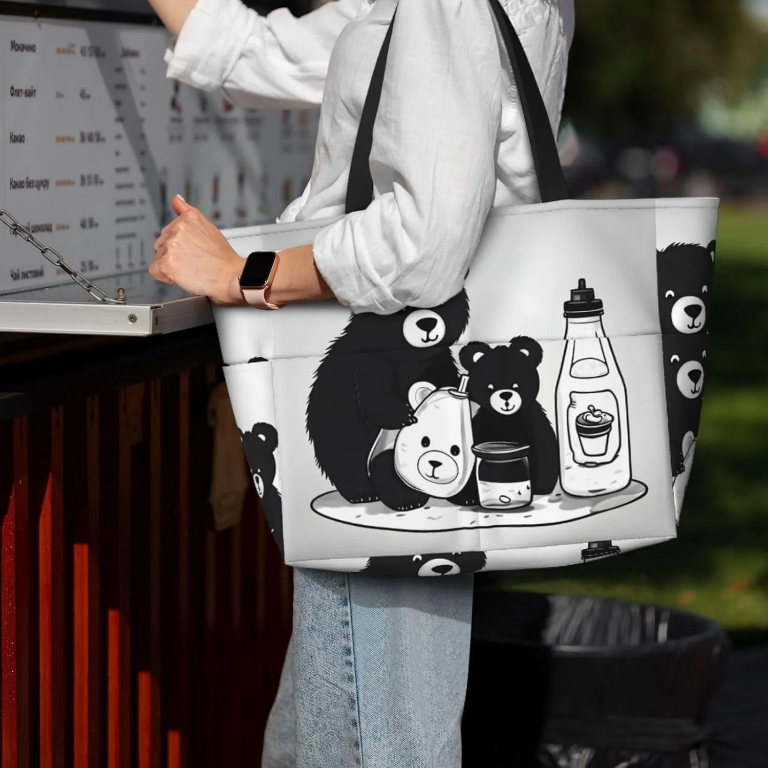 Science Fiction Future Spacious Large Capacity Beach Travel Bag - Foldable Beach Bag Tote Bag With Zipper