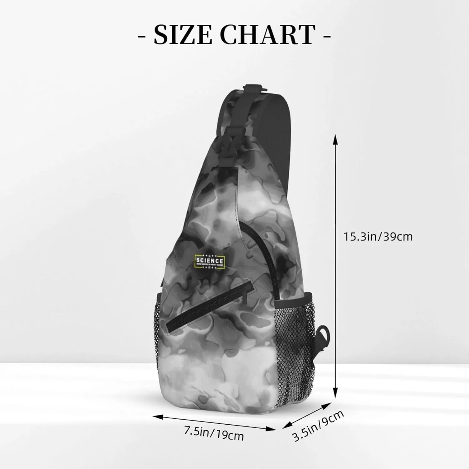 Science Make America Smart Again Sling Bag Crossbody Backpack Shoulder Casual Daypack Bag for Men Women