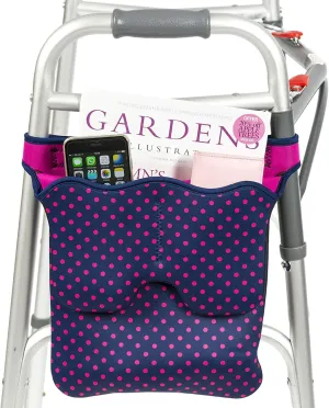 Scoot-About Bag - Walking Frame Side Storage Bag, Mobility Storage Shopping Bag, Organizer Pouch Tote, Walker Basket
